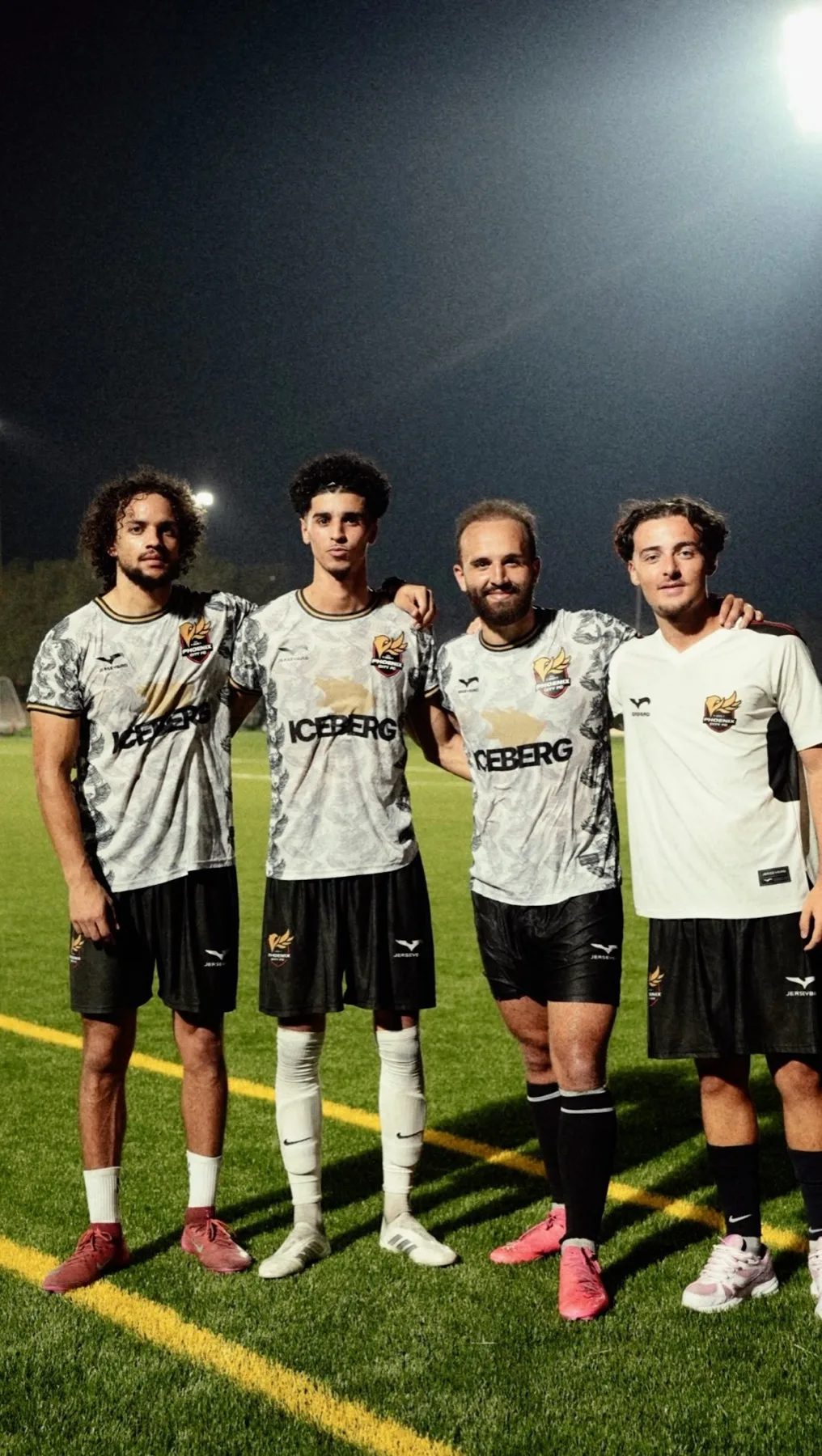 Phoenix players together in a real football environment